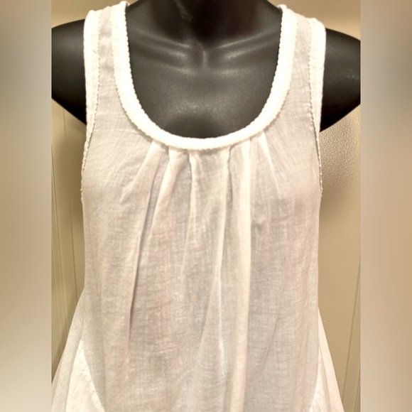 Anthropologie Odille White Cotton Flowy Top size S - Picture 8 of 13